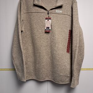 Eddie Bauer Men's Tan Zip-Up Sweater-size XL